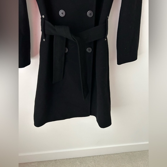 UWN wool cashmere belted long coat - Picture 9 of 12